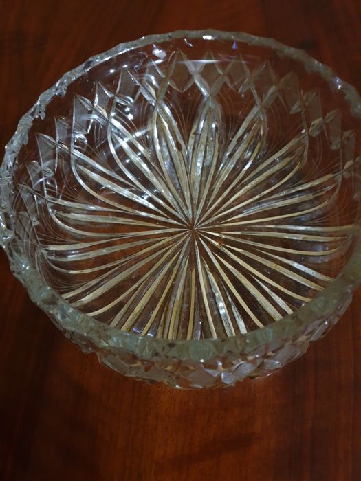 Настоящая хрустальная ваза для фруктов и конфет