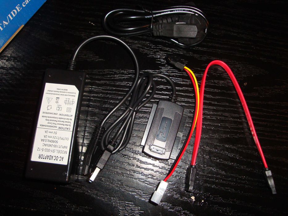 adaptor hdd hard disk s-ata / ata 133 la usb plus alimentator 12v