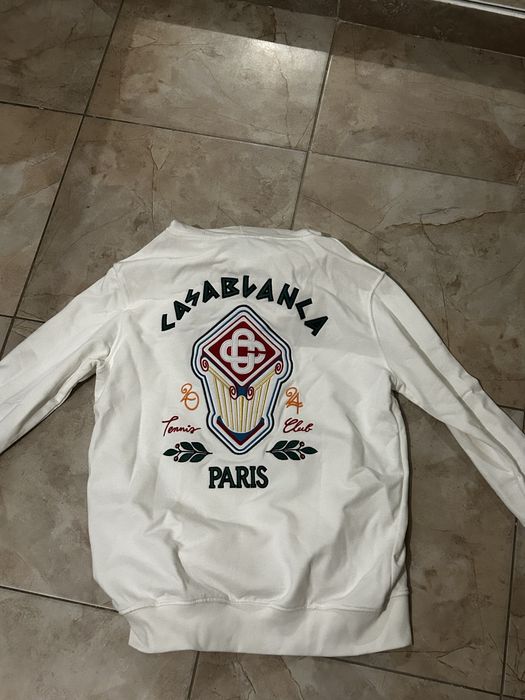 Hanorac alb casablanca cu imprimeu