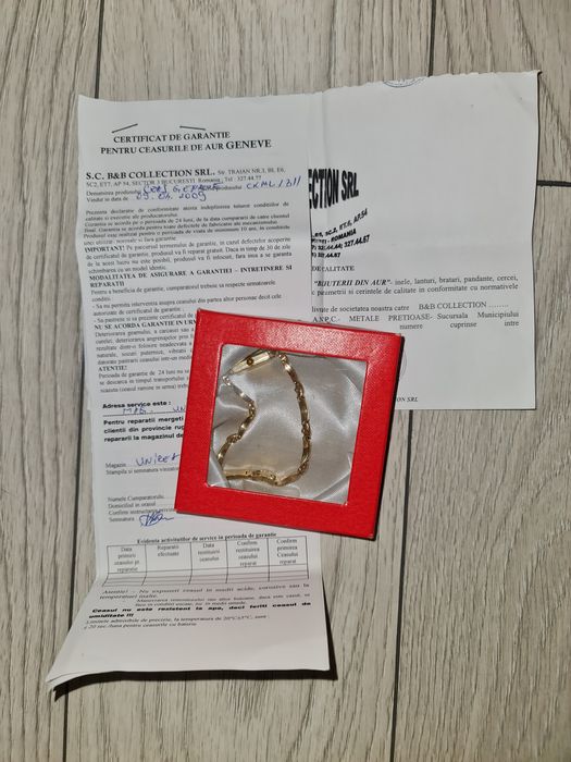 Ceas aur 14K  Geneve dama, functional, 16grame, factura + certificat