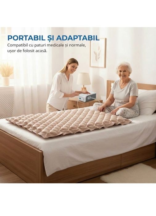 Saltea Antiescara Cu Compresor EvoSmart™ SE01 Profesional, Sistem antiescare, Marime 200/90cm, Bej