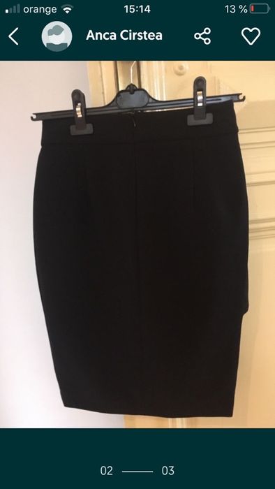 fusta scurta neagra Zara