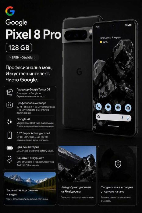 Google Pixel 8 Pro 128GB Obsidian Black