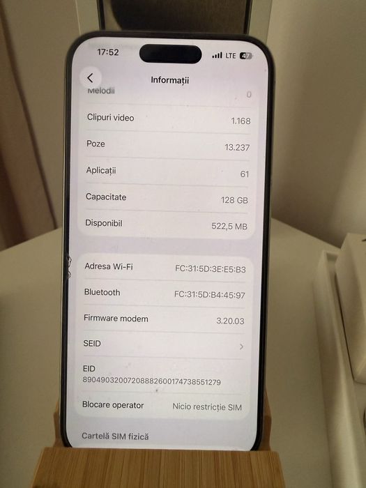 iPhone 15 Pro, Bat 90%, 128Gb, 10/10