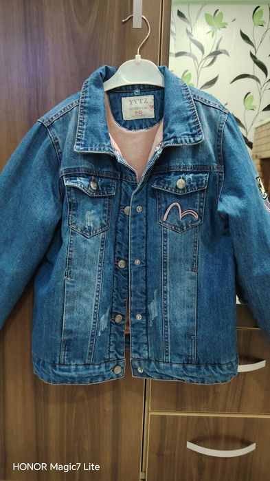 Geacă denim îmblănită 9-10 anisori