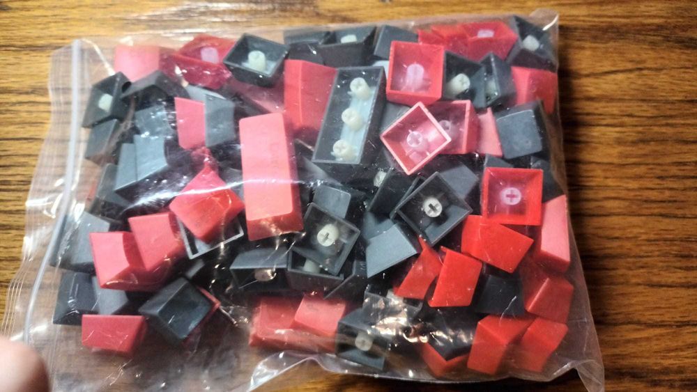 Taste keycaps pentru tastatură mecanică 100% 104 taste gri și roșu