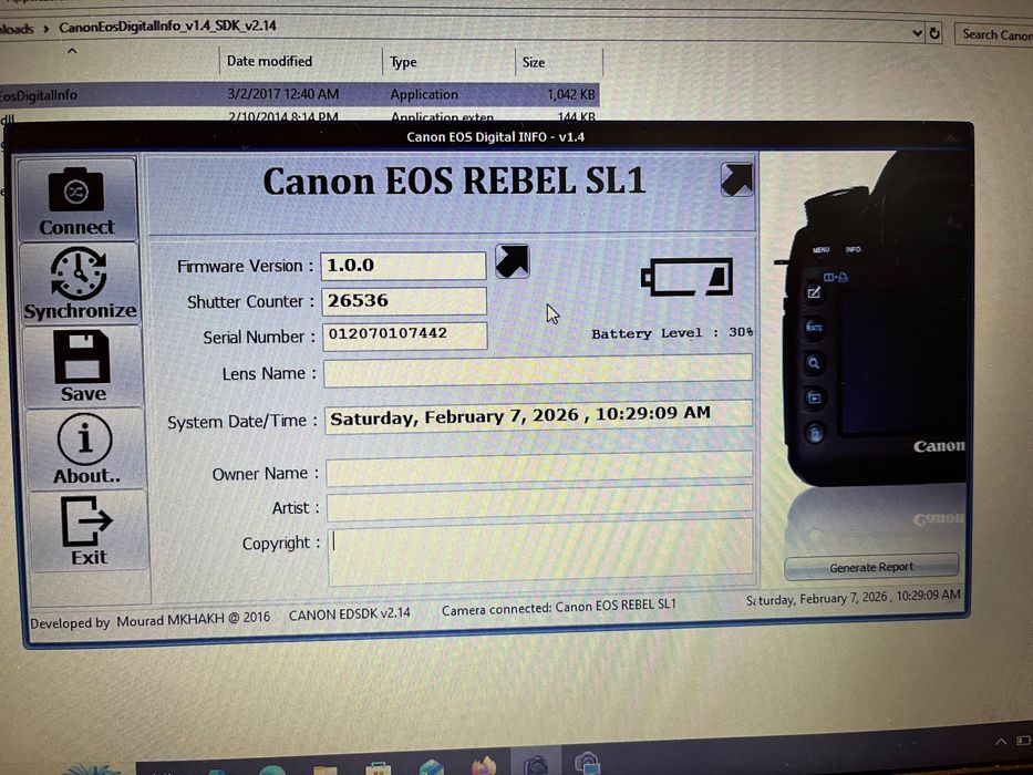 Canon EOS 100D impecabil