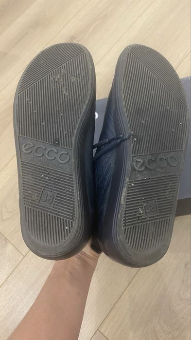 Ботинки Ecco размер 38, кожа, б/у  демисезон