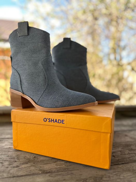 сапоги казаки джинсовые