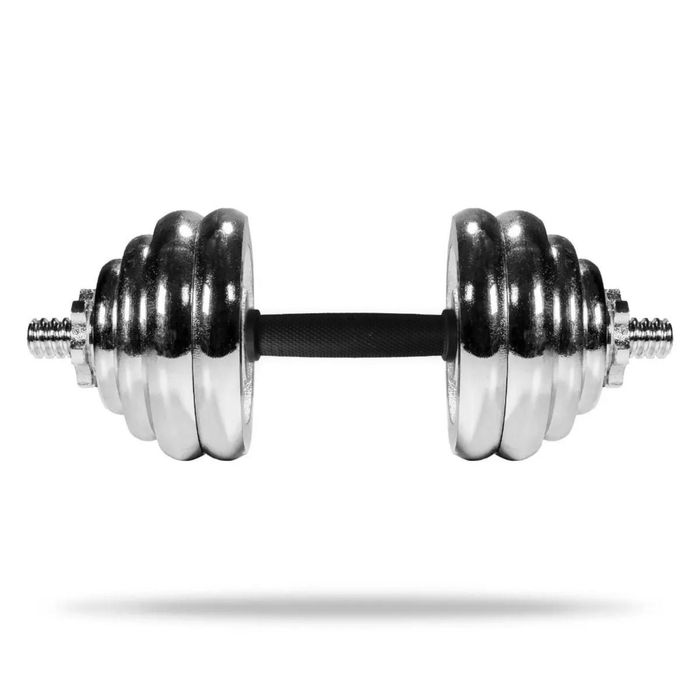 Set greutăți 30 kg GymBeam – gantere + halteră – ca nou