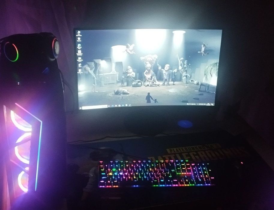 Full komplekt Kampyuter RX 580 8 GB Manitor 27 Curved