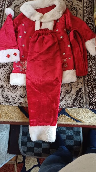 Детский костюм дед мороза с шапкой