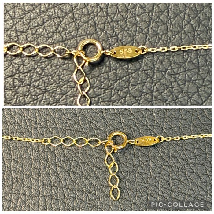 Златно колие сърце чисто ново злато Gold zlatno 14 karat 585