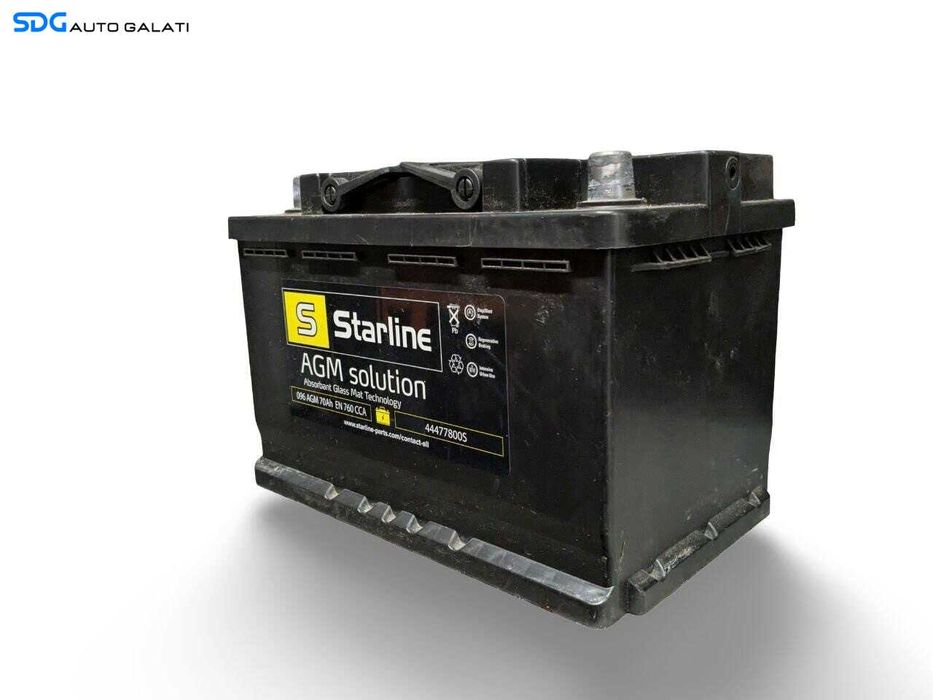 Baterie Acumulator Auto AGM 70AH 760A Starline 44477800S Volkswagen Audi Seat Skoda Ford Opel Toyota BMW Mercedes Renault Peugeot Dacia [L9798]