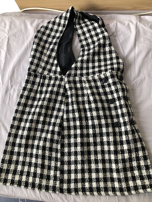Rochie mini alb-negru