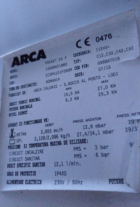 Vas expansiune pentru centrala Arca Pocket 24F