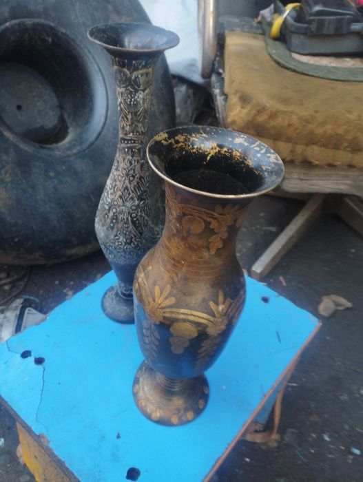 Ваза цветочная латунь