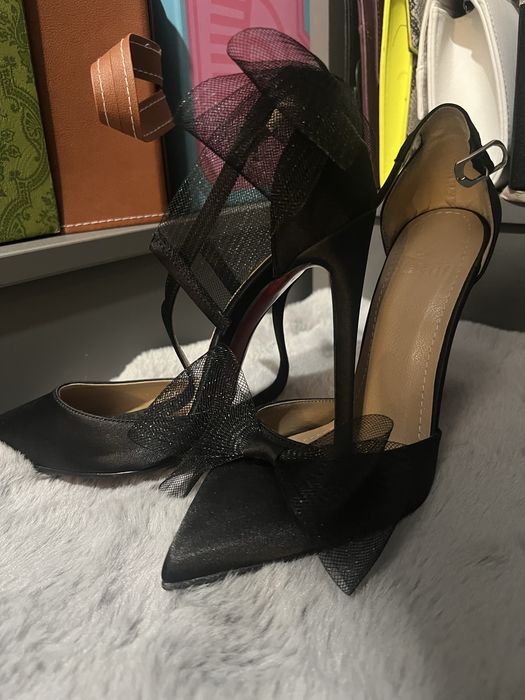 Обувки на висок ток 12 см по модел на Jimmy Choo