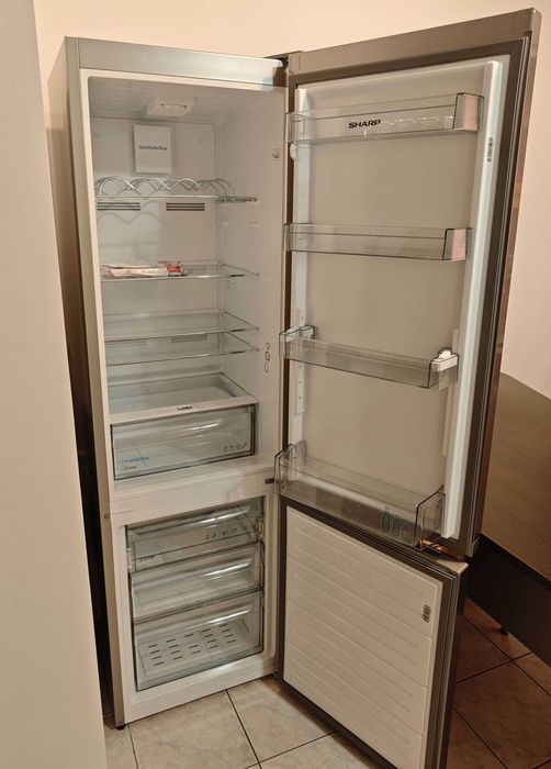 Combina frigorifica SHARP, 288 l, H 180cm, inox, nano frost, LED,