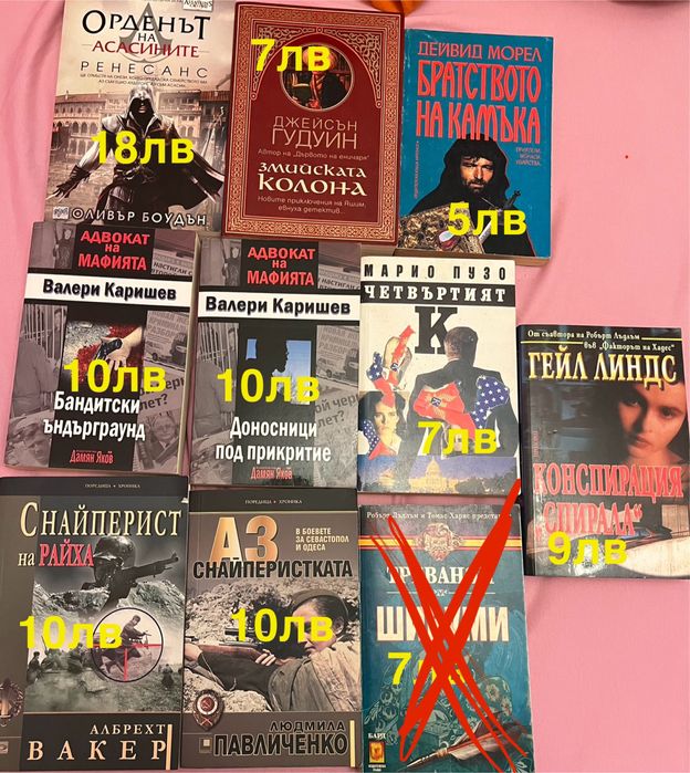 Различни жанрове книги