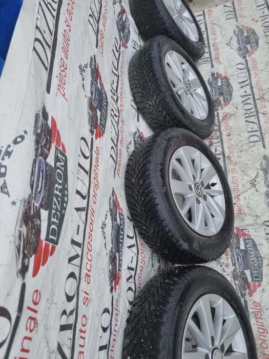 Set jante aliaj 5G0601025AA cu anvelope 195/65 R15 M+S 5x112 6JX15H2 ET43 VW Seat Skoda Audi