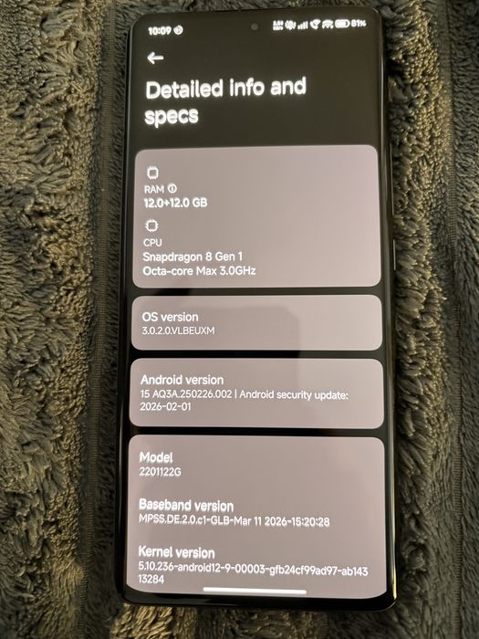 Xiaomi 12 Pro 256/12gb