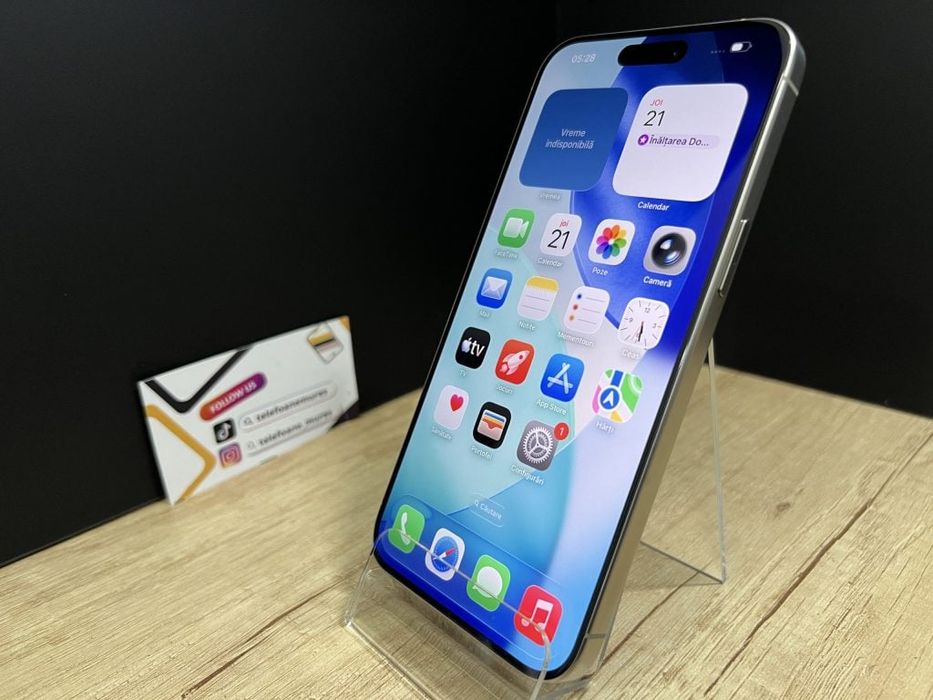 Iphone 15 Pro Max 512Gb Natural Titanium Second-Hand 3 ani garanție, T