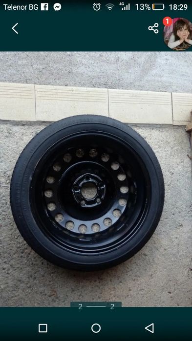 Резервна гума тип Патерица за Opel Astra H