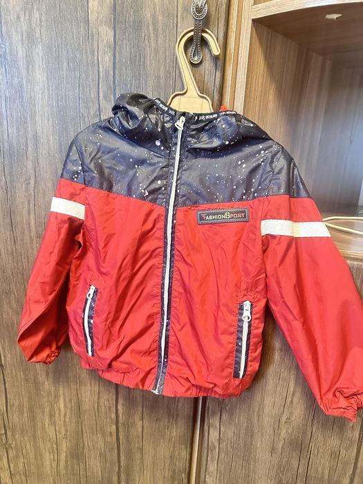 Куртка-ветроровка с подкладом и жилетка, 98 размер