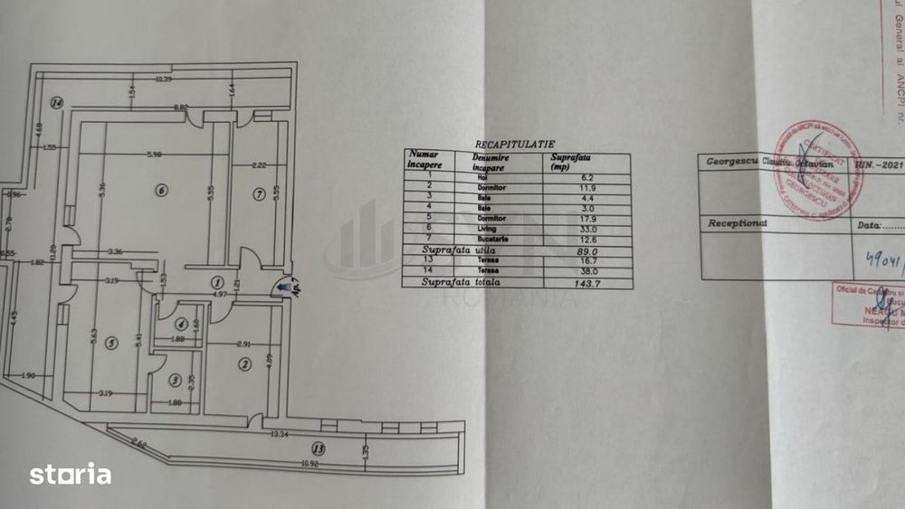 Penthouse cu terase de 44 mp bloc nou Veranda Mall