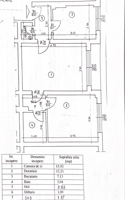 Inchiriez apt. 2 camere (in renovare) catre firma - parter - 420 Euro