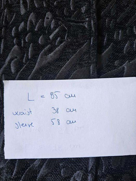 Palton jacard negru elegant