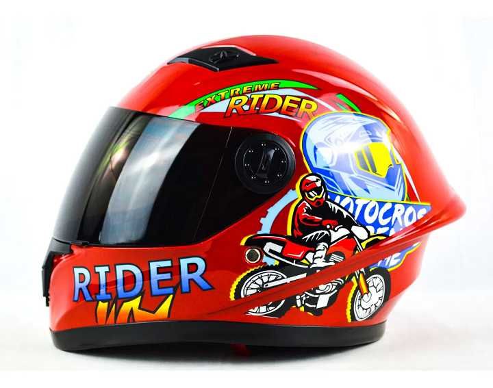 Детска каска Мотор/Мотопед/Вело/Скутер/Атв Шлем 3-ри цвята