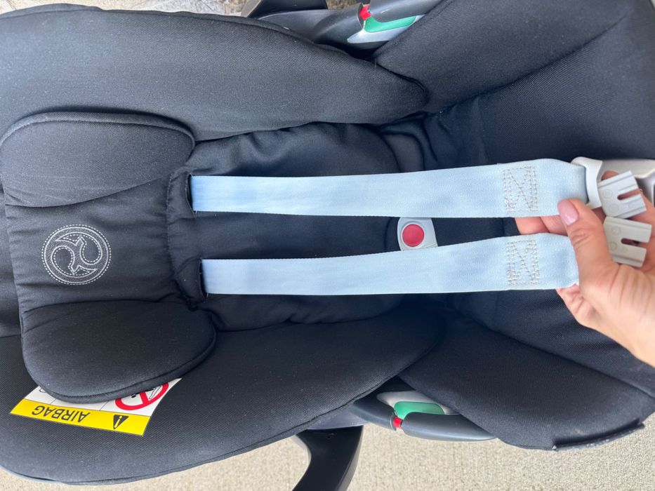 Cybex Priam  Beige Пълен пакет + кош за новородено в черен цвят