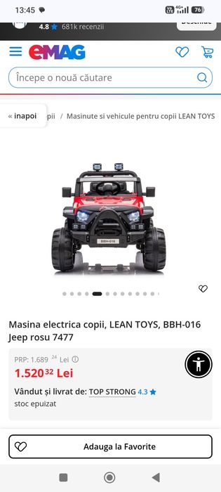 Vând mașinuță electrica copii