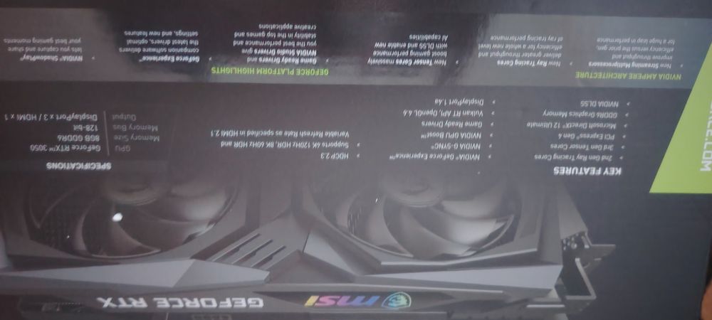 Msi rtx 3050 видео карта сотилади