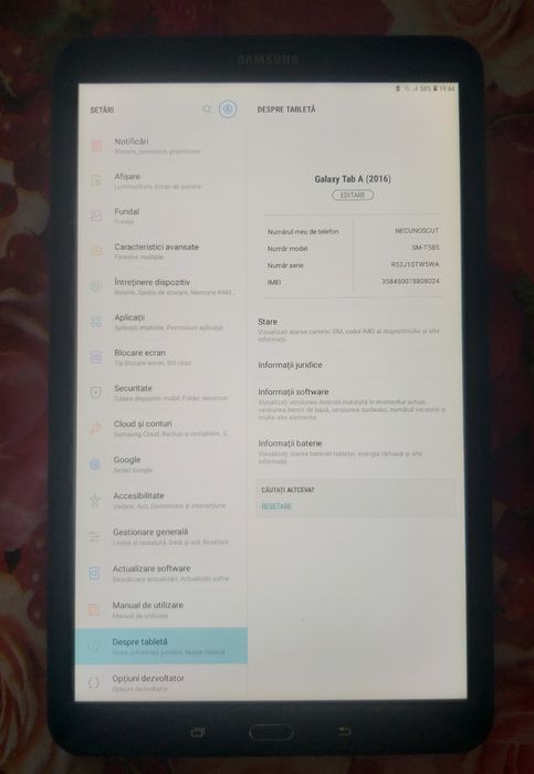 Vând tabletă Samsung Galaxy Tab a6
