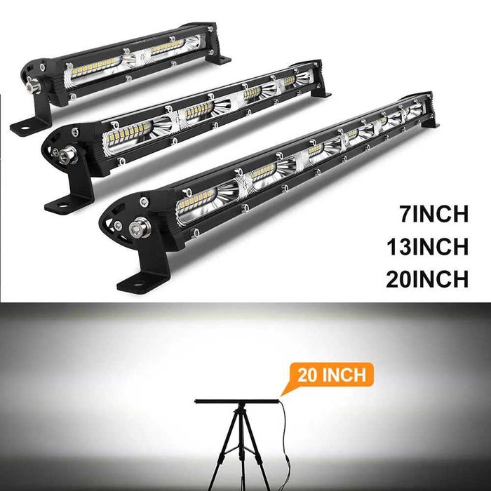 SLIM LED бар за вграждане 51 см 180W 12V SPOT с ПОДАРЪК окабеляване