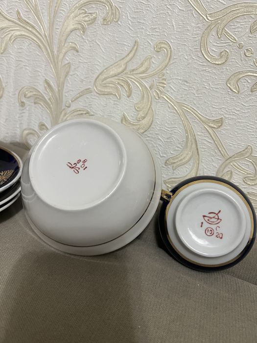 Сервиз чайный кобальт Советский