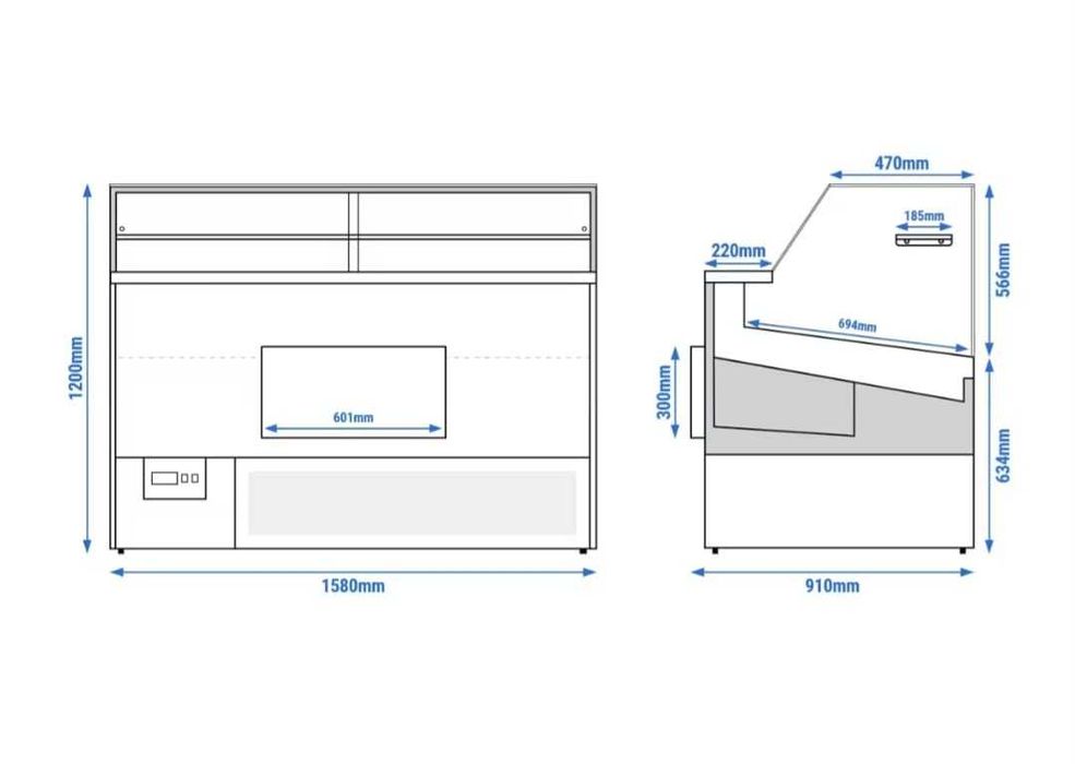 Vitrina friforifica cu iluminare LED și 1 raft
