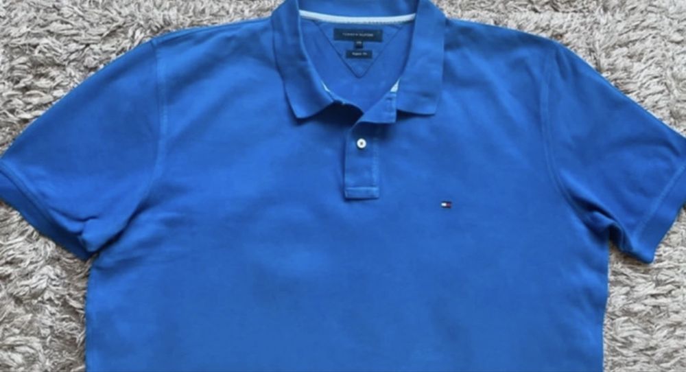 Tricou polo Tommy Hilfiger albastru XXL