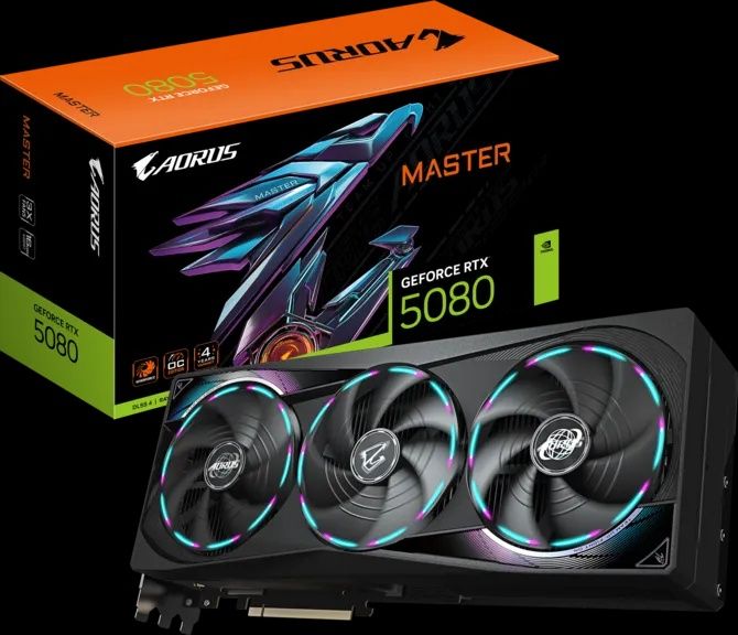Gigabyte Aorus Master 5080 видеокарта Nvidia RTX