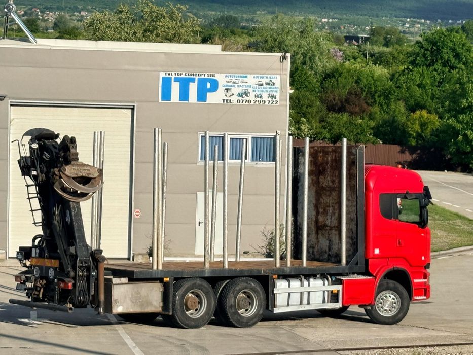 Scania R730 cu macara forestiera