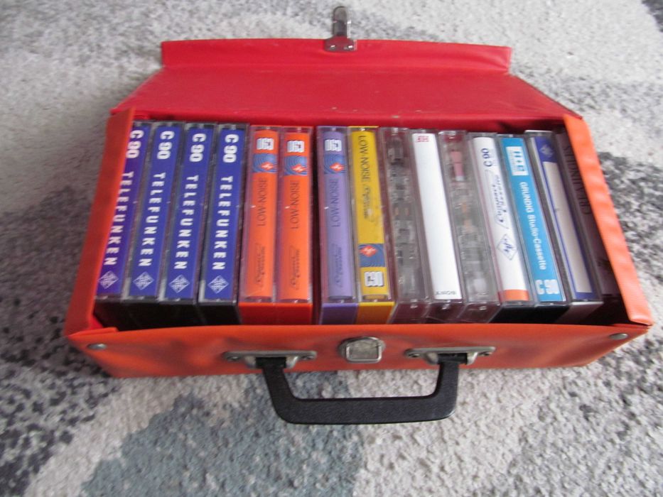 rezervat casete audio lot de 15 bucati cu geanta depozitare