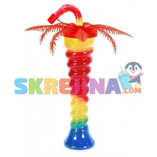 НОВО! Атрактивни чаши ПАЛМА за скрежина, смути и фреш 350 мл