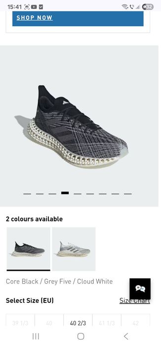 Adidas 4DFWD X Strung nr. 39 1/3,40,40 2/3