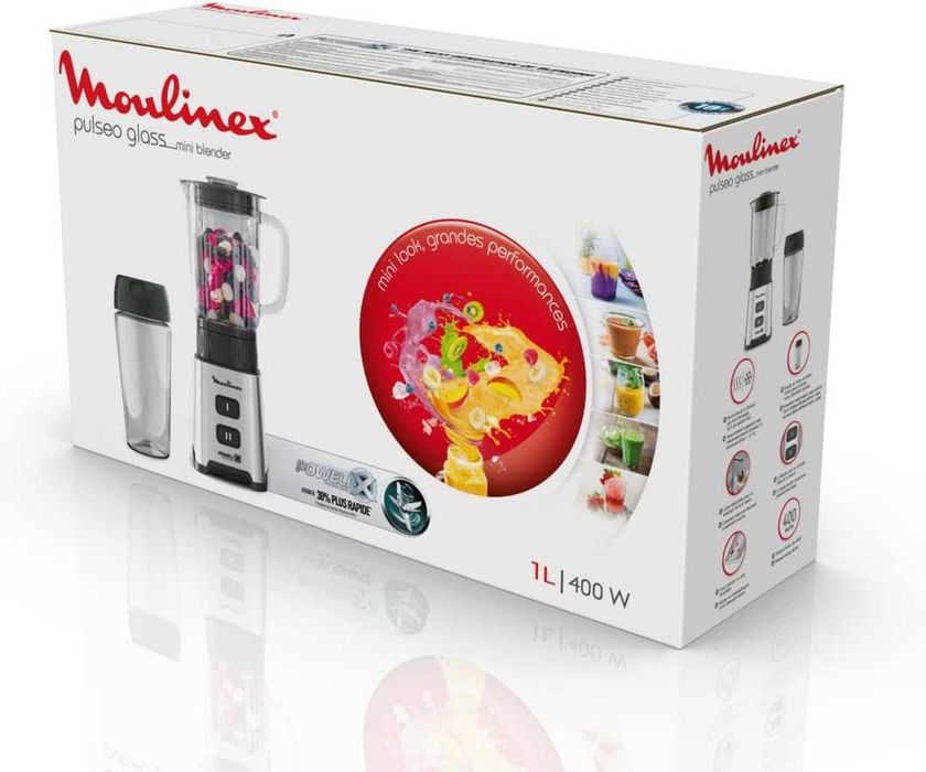 Нов Блендер Moulinex Pulseo Lm17Gd , 400 W, 4 остриета, 700 мл, 2 години Гаранция