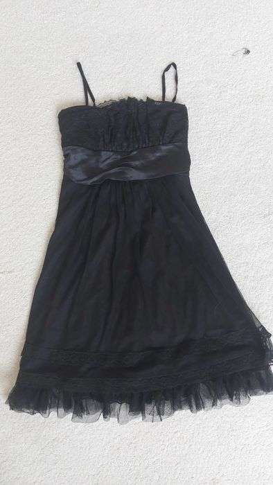 Официална черна лятна рокля за 6г.