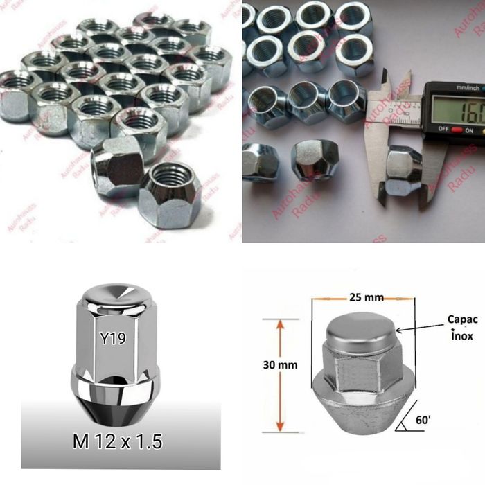 Prezoane Piulite Negre M12 x 1,5 Ford Volvo Jaguar