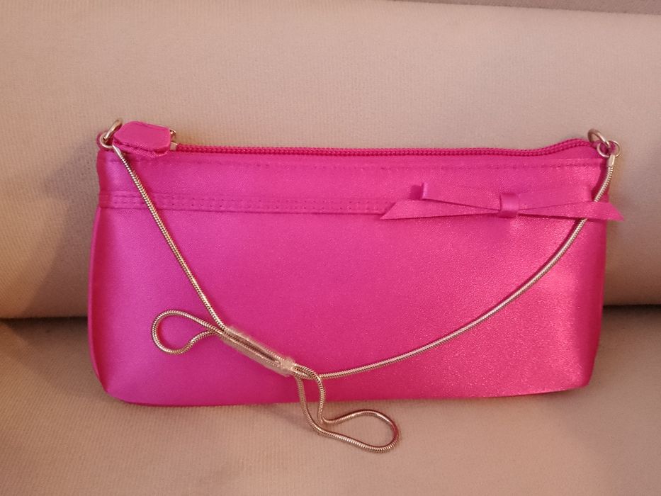 Дамска чанта тип плик в розово